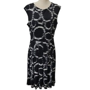 Alfani Black and White A-Line Midi Dress